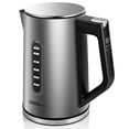 thumbnail image 1 of Stainless Steel Electric Kettles, 1.7L 1500W Fast Water Boiler with  6 Temperature Presets and Touch LCD Display,Auto Shut Off and Boil Dry Protection, 30min Keep Warm, 1 of 9