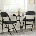 thumbnail image 6 of Accreate Folding Chairs, Portable Card Chair, Metal Frame, PU Soft Cushion for Dining, Living, Office, 6 of 8