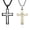 Gold & Silver 2PCS, variant on Stainless Steel Cross Necklace for Men , Religion Fashion Jewelry Gifts, 24 In