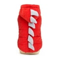 thumbnail image 2 of Flmtop Pet Cat Autumn Winter Jacket Dinosaur Pattern Hooded Cotton Coat Dog Clothes Red, 2 of 9