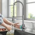 thumbnail image 2 of KRAUS Britt Touchless Sensor Commercial Pull-Down Single Handle Kitchen Faucet in Spot Free Stainless Steel, 2 of 18