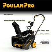 Poulan Pro Single Stage Gas Snow Blower 18 with Electric Start, 190° Remote Chute Control