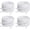 4 Pairs White, variant on Flat Shoe Laces for Sneakers, Shoelaces for Sneakers, Athletic Shoelaces - 4 Pairs
