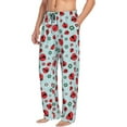 thumbnail image 6 of Vsdgher Ladybugs And Flowers 1 Mens Pajama Pants Sleep & Lounge Pants, PJ Pants-Small, 6 of 6
