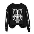 thumbnail image 5 of Inverlee Halloween Sweatshirts for Women Plus Size Pumpkin Ghost Graphic T-shirt Work Round Neck Sweatshirt Long Sleeve Dressy Casual Pullover Tops Halloween Clothes, 5 of 6