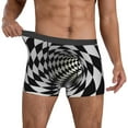 thumbnail image 2 of Cauagu 3D Vortex Illusion Print Boxer Briefs for Men,Comfortable Breathable Men's Underwear Moisture Wicking Underpants -Large, 2 of 8