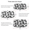 thumbnail image 2 of Foldable Car Windshield Sunshade UV Sun Visor Protector Blocks UV Rays Keeps Vehicle Cool 55x27.6 Inch Classic Soccer Tile Pattern, 2 of 8