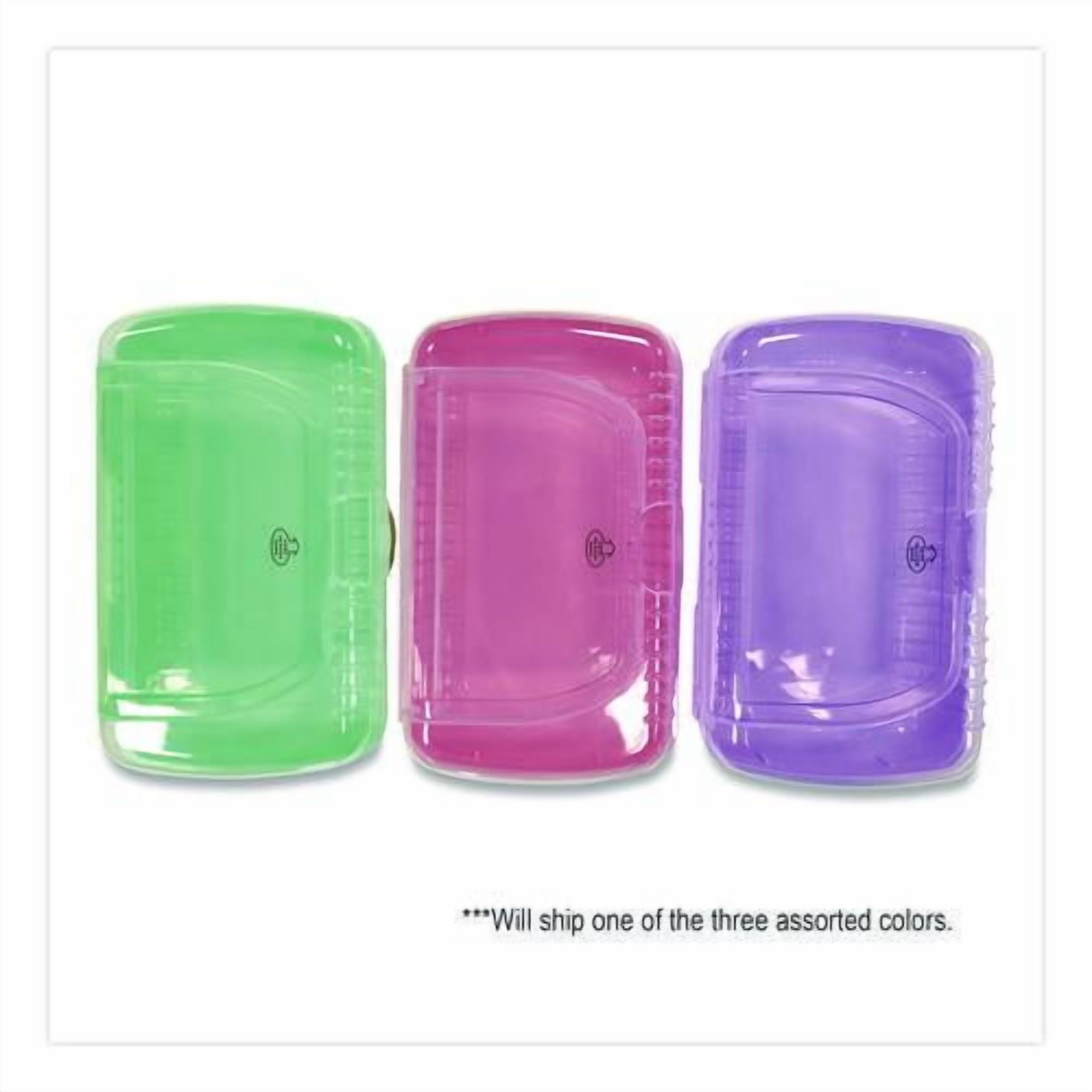 Pencil Case, 2 Compartments, 9.13" x 5.7" x 2.5", Randomly Assorted Color | Bundle of 5