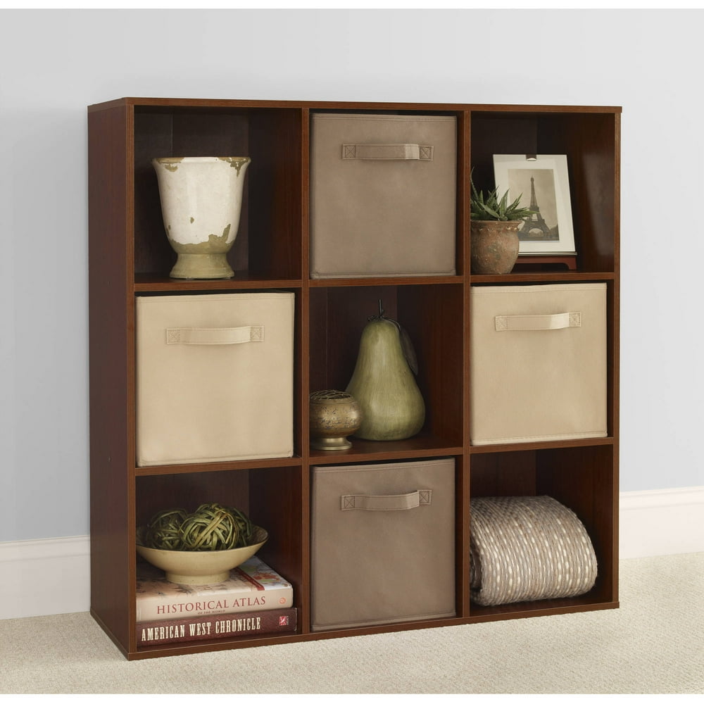 Closetmaid MultiPurpose Laminated Wood 9Cube Storage Organizer, Dark