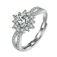 thumbnail image 2 of Fiudx Anillo de Circonita Cúbica, Elegante Anillo de Compromiso con Diseño de Mariposa, Deslumbrante Anillo de Aniversario, Regalo de Promesa con Significado, Ideal para Propuestas de Matrimonio, Fie, 2 of 6