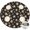 Pioneer Flower Floral, variant on Pioneer Flower Floral Print Pattern Round Fitted Tablecloth with Elastic Edge, Waterproof Dining Table Cover for Indoor Outdoor Camping and Daily Use