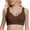 Coffee, variant on MEICHEN Women's Solid Color Front Closure Tshirt Bras Full Coverage Seamless Underwear Wireless Push Up Bras for Women