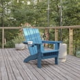 thumbnail image 6 of BizChair Adirondack Chair with Cup Holder, Weather Resistant HDPE Adirondack Chair in Blue, Set of 4, 6 of 12