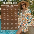 thumbnail image 7 of Xoenoiee Boho Mandala Mushroom Print Womens Modern Swimsuit Cover Up Button Down Shirt Dresses Tops V Neck Loose Bathing Suit Casual Blouse Resort Wear, Size S, 7 of 7