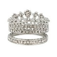 thumbnail image 5 of Fiaya Women Crown Shape Rings, 1pc Fashion Temperament Sweet Rhinestone Ring, Daily Jewelry Accessories for Women Holiday Party Gift (Silver-6), 5 of 8