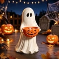 thumbnail image 4 of VAIFTILNO Halloween Decorations, 13.7in Outdoor Safe Ghost Figurine with Pumpkin Candy Bowl for Front Door, Porch, Outdoor Indoor Decor, 4 of 7