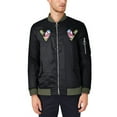 thumbnail image 1 of Hat and Beyond Men's Heavyweight Traditional Japanese Lore Patch Bomber Jacket, 1 of 6