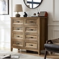 thumbnail image 6 of LINSY HOME Dresser for Bedroom, Long Dresser with 8 Drawers and Antique Handles, Chest of Drawers for Living Room, Entryway and Hallway, Brown, 6 of 7