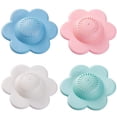 thumbnail image 1 of Umbworld-tapón de silicona para el pelo, cubiertas de drenaje para ducha con ventosas, adecuado para baño, bañera y cocina, paquete de 4, 1 of 7