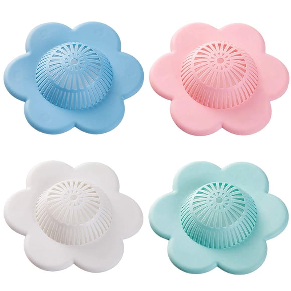 Umbworld-tapón de silicona para el pelo, cubiertas de drenaje para ducha con ventosas, adecuado para baño, bañera y cocina, paquete de 4