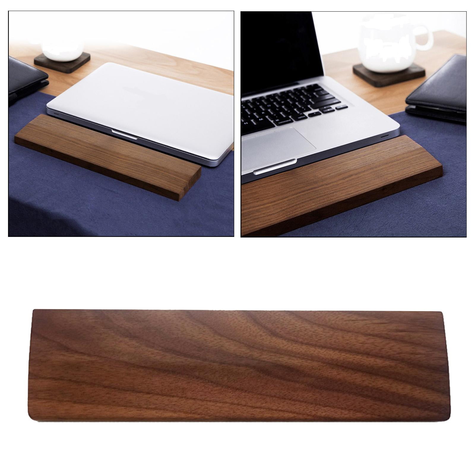 Mechanical Keyboard Holder Wooden Hand Pad Wrist Pad Palm Rest Support Easy Typing, Polished S Brown