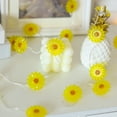 thumbnail image 5 of MERILER 9.84 FT Yellow Sunflower LED String Lights with Remote - Battery Operated for Indoor and Outdoor Decorations, Perfect for Parties, Weddings, and More, 5 of 7