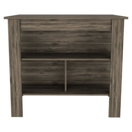 Dtwnek Wood Kitchen Island with 3 Shelves Perfect for Dining Room Kitchen Dark Brown