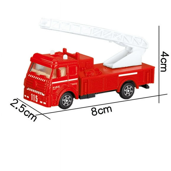 Children's Toys Alloy Car Simulation Off-Road Glamour Jeep Model Gift (Sliding Fire Rescue, 2 Packs)