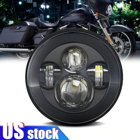 7" inch LED Headlight Hi-Lo DOT Projector Lamp for Vulcan 750 800 900 1500 1600