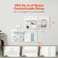thumbnail image 4 of KFFKFF Pegboard Organizer Kit, 11" x 11" Plastic Panels, 4-Piece Set, Wall-Mounted Storage Solution with Accessories for Garage, Kitchen, Craft Room, Office, and Bathroom, White, 4 of 9