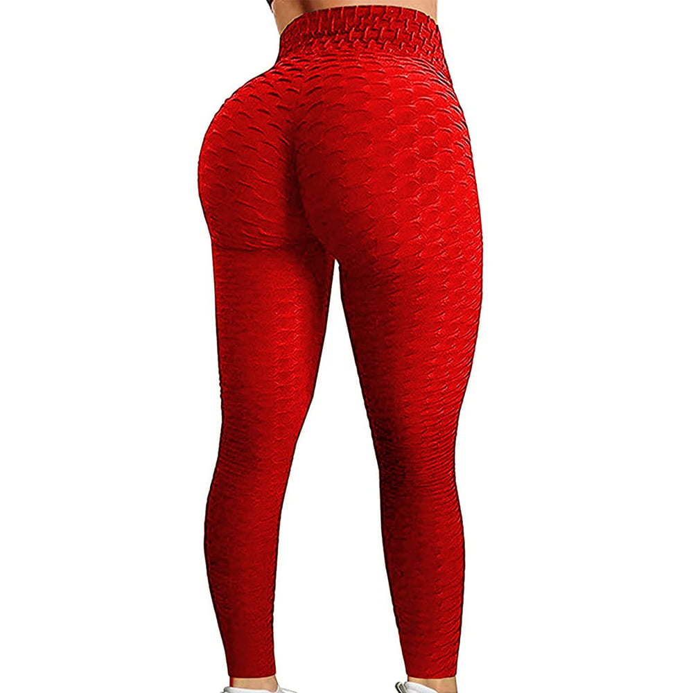 Women's Butt Life Anti-Cellulite Leggings Textured Workout Sport Tights High Waisted Yoga Pants