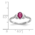 thumbnail image 3 of Solid 10k White Gold Ruby Diamond Engagement Ring Size 5 (.01 cttw.), 3 of 6