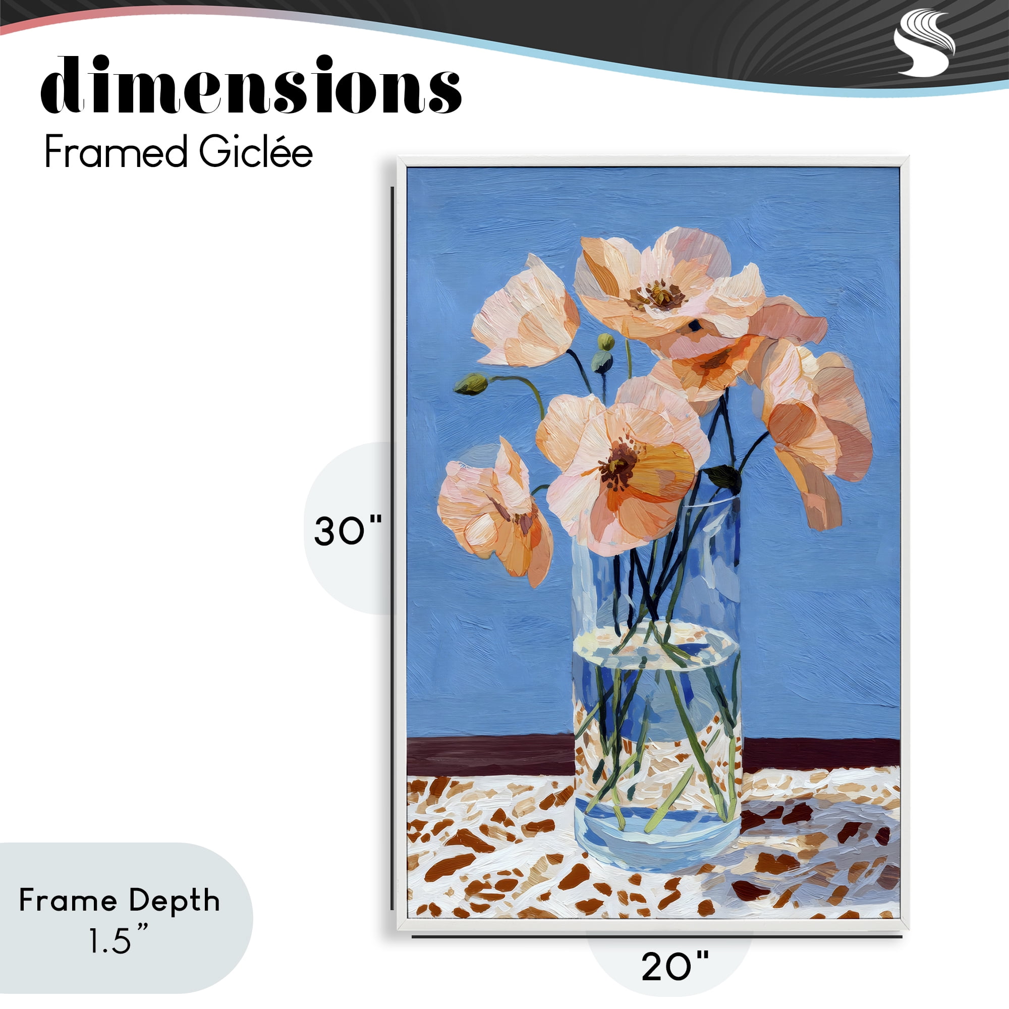 Stupell Industries Bright And Pink Poppies White Framed Giclee Art, design by Petal Prints Design
