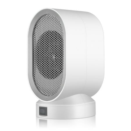 

ROBOT-GXG Electric Fast Heating Fan Mini Bathroom Heater Indoor Safe Desktop Quiet Operation Warmer Adults Overheat Protection US Plug Gray