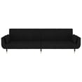 thumbnail image 5 of vidaXL 2-Seater Sofa Bed with Two Pillows Black Velvet, 5 of 10