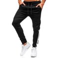 thumbnail image 2 of Pantalones casuales para hombres Pantalones de chándal con cordón Pantalones multibolsillos (Negro L) Ehuebsd Para estrenar, 2 of 9