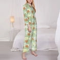 thumbnail image 3 of Balery Tropical Flowers Pattern Pajama Sets for Women Long Sleeve 2 Piece Sleepwear Loungewear Sets Soft PJ's with Pockets Long Sleeve Comfy Pj Sets-Small, 3 of 7