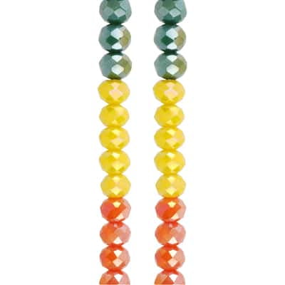 12 Pack: Rainbow AB Faceted Glass Rondelle Beads - 6mm by Bead Landing