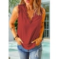 thumbnail image 4 of Womens Lace Trim Tank Tops V Neck Sleeveless Shirts 2025 Summer Casual Dressy Top Wine red L, 4 of 9