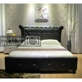 thumbnail image 2 of Greatime B1121 Queen Black Upholstered Bed, 2 of 2