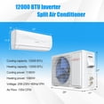Costway 12000 BTU Mini Split Air Conditioner & Heater Ductless 17 SEER2 ...