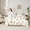 White Sandy Brown, variant on Manfei Western Garden Leaf Bedding Comforter Set 7pcs, Rustic Farmhouse Queen Bedding Sets, Teen Kid Adult Female Reversible Queen Sheet Sets, Microfiber Bedroom Decor