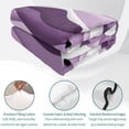 thumbnail image 4 of Twin Quilt Set 68''x86'', Purple Ombre Lightweight Summer Bedspread Coverlet Set with 2 Pillow Shams, Modern Geometric Moire Abstract Art Breathable All Season Quilt Bedding for Dorm/Bedroom, 4 of 9