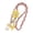 yellow, variant on Stylish braided phone lanyard with a horizontal neck strap, a shock-absorbing phone accessory chain featuring decorative charm,pink