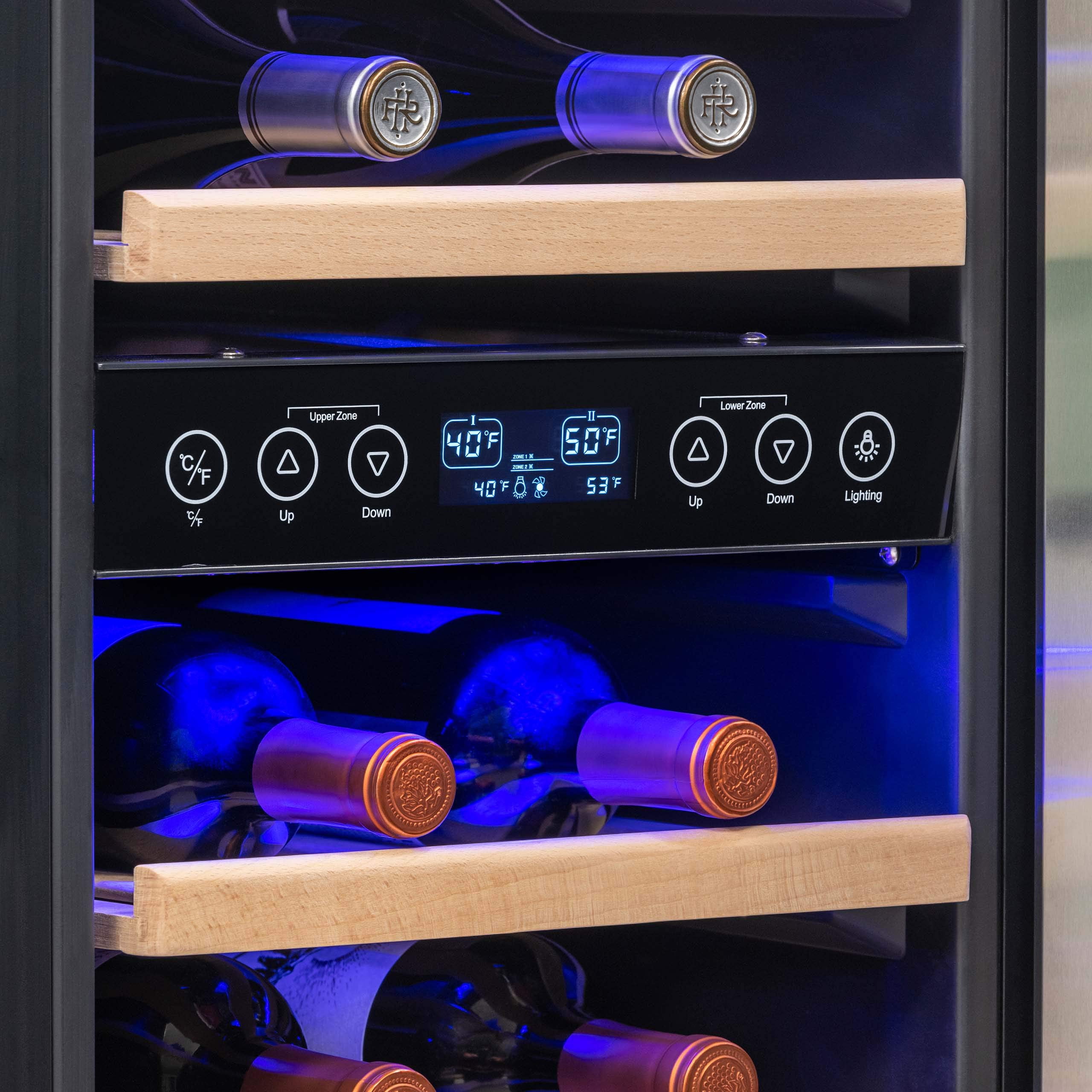 15 dual zone wine cooler