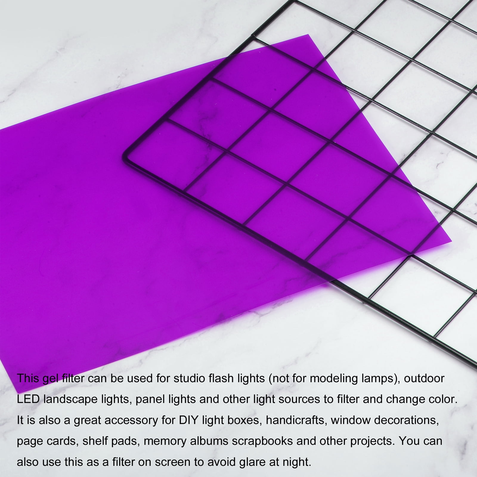 Gel Light Filter Purple Transparent Correction Lighting Gel Filter