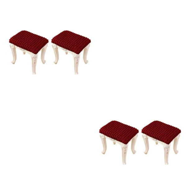Baohd 2x Stylish Stretch Rectangle Bar Stool Covers Anti Slide And