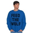 thumbnail image 5 of Feed The Wolf Sarcastic Hangry Gym Sweatshirt for Men or Women Brisco Brands M, 5 of 6