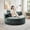 Green, variant on Oversized Round Chaise Longue Chair Indoor, Modern 55-inch Upholstered Chenille Deep Seat Circle Single Cloud Lounge Floor Sofa Chair for Living Room, Bedroom Apartment, Beige