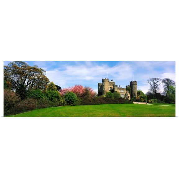 Great BIG Canvas | "Malahide Castle, County Dublin, Ireland" Art Print - 36x12